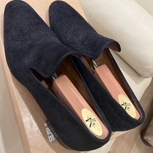Christian Louboutin Black Suede Loafers